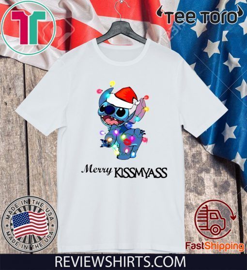 Stitch Merry Kiss my ass Shirt T-Shirt