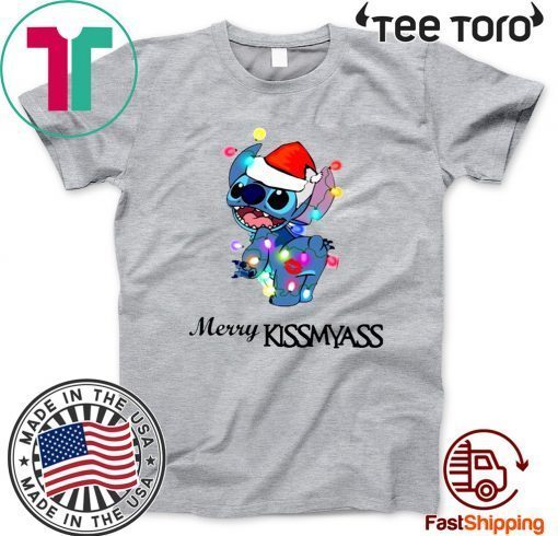 Stitch Merry Kiss my ass Shirt T-Shirt