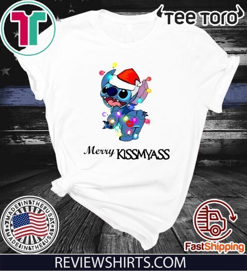 Stitch Merry Kiss my ass Shirt T-Shirt