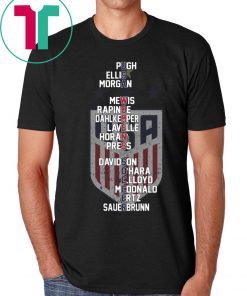 USA Women's Soccer Team Members Names Shirts World Cup Champions