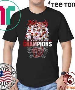 Washington Nationals World Series 2019 Champions Signature t-shirts