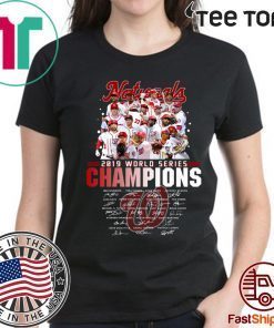 Washington Nationals World Series 2019 Champions Signature t-shirts