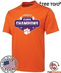 Clemson Tigers 2019 ACC Atlantic Football Division Champions T-Shirt - Classic Tee