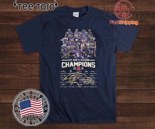 AFC North Devision Champions 2019 Signatures For T-Shirt