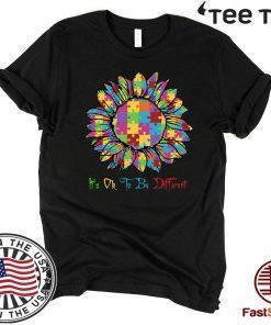 Autism Sunflower It’s Ok To Be Different Offcial T-Shirt