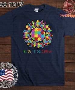 Autism Sunflower It’s Ok To Be Different Offcial T-Shirt