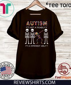 Offcial Autism it not disability it's a different ability T-Shirt