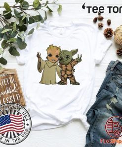 Baby Groot And Baby Yoda Friends Shirt T-Shirt