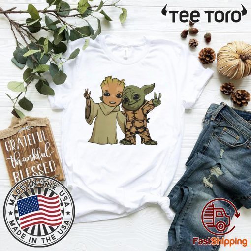 Baby Groot And Baby Yoda Friends Shirt T-Shirt