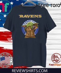 Baby Yoda Baltimore Ravens Logo T Shirt