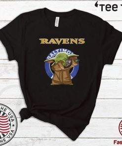 Baby Yoda Baltimore Ravens Logo T Shirt