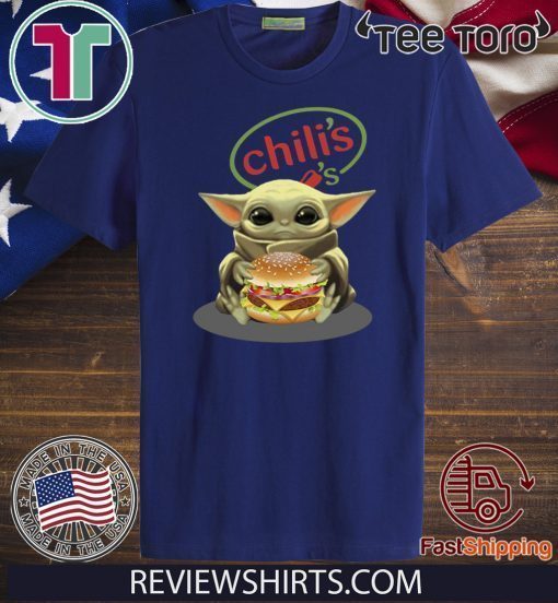 Buy Baby Yoda Hug Chilis Burger Hot T-Shirt