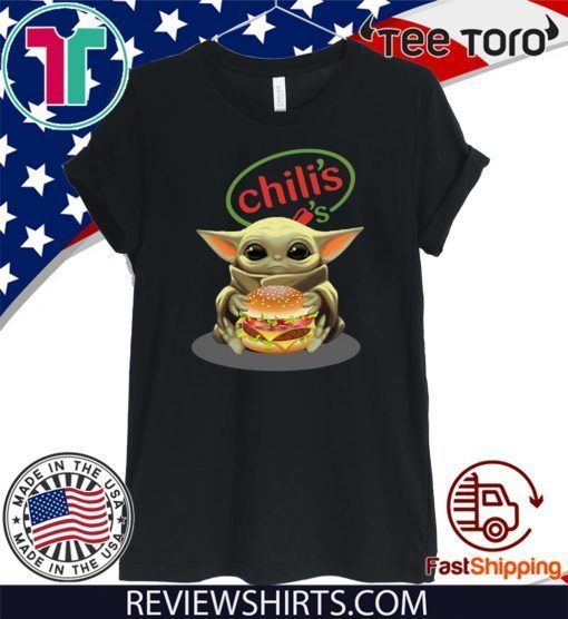 Buy Baby Yoda Hug Chilis Burger Hot T-Shirt