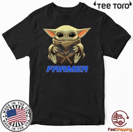 Baby Yoda Hug Farmer Gift T-Shirt