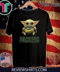 Baby Yoda Hug Green Bay Packers Limited Edition T-Shirt