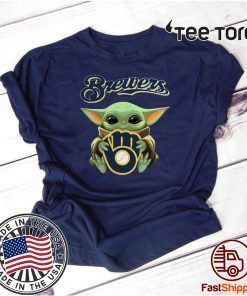 Baby Yoda Hug Milwaukee Brewers Limited Edition T-Shirt