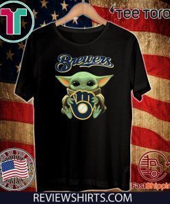 Baby Yoda Hug Milwaukee Brewers Limited Edition T-Shirt