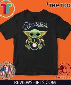 Baby Yoda Hug Milwaukee Brewers Original T-Shirt