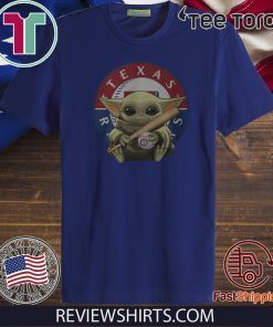 Baby Yoda Hug Texas Rangers Offcial T-Shirt