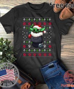 Baby Yoda Santa Stocking christmas Xmas T-Shirt