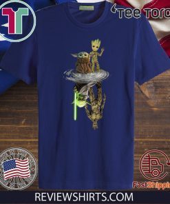 Baby Yoda and Baby Groot Water Reflection Master Yoda and Groot Classic T-Shirt