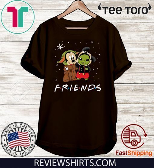 Baby Yoda and Mickey Mouse Friends snow christmas Shirts