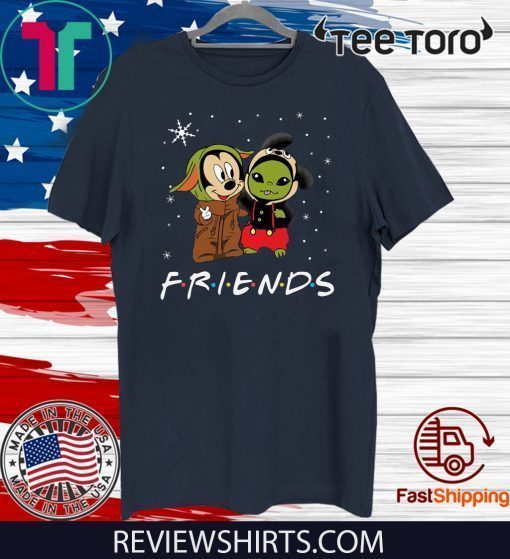 Baby Yoda and Mickey Mouse Friends snow christmas Shirts