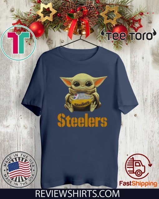 Baby Yoda hug Pittsburgh Steelers Offcial T-Shirt