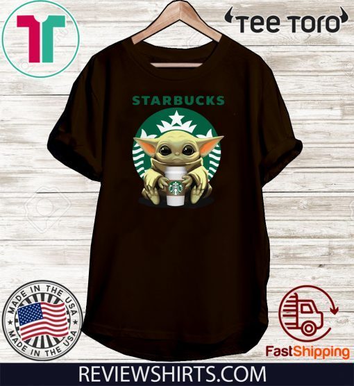 Baby Yoda hug Starbucks Offcial T-Shirt