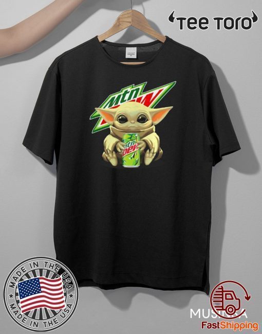 Baby Yoda hugging Mtn Dew Classic T-Shirt