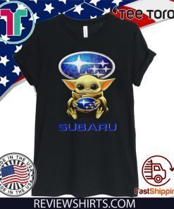 Baby Yoda hugging Subaru T Shirt