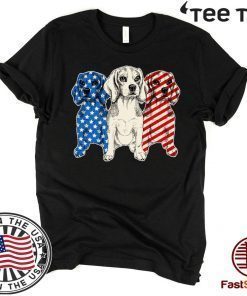 Beagle Dog Flag T-shirt Gift On 4th July For T-Shirt