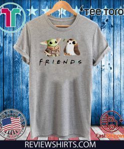 Best friends Baby Yoda Frog and Porg Tee Shirt