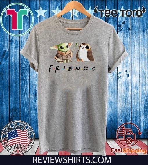 Best friends Baby Yoda Frog and Porg Tee Shirt