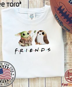 Best friends Baby Yoda Frog and Porg Tee Shirt