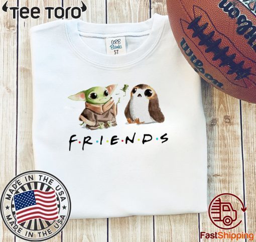 Best friends Baby Yoda Frog and Porg Tee Shirt