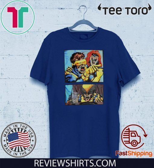 Cyclops Yelling at Wolverine Offcial T-Shirt