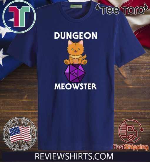 Dungeon Meowster Nerdy Cat D20 Offcial T-Shirt