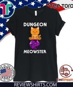 Dungeon Meowster Nerdy Cat D20 Offcial T-Shirt