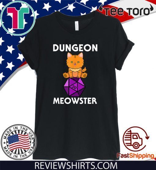 Dungeon Meowster Nerdy Cat D20 Offcial T-Shirt