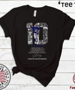 Eli Manning New York Giants 2004 2019 thank you for the memories signature 2020 T-Shirt