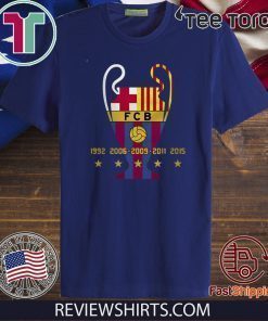 F.C. Barcelona 5th Champions League star 2020 T-Shirt