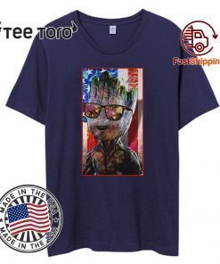 Groot wearing sunglasses American Flag 2020 Independence Day 4th of July T Shirt