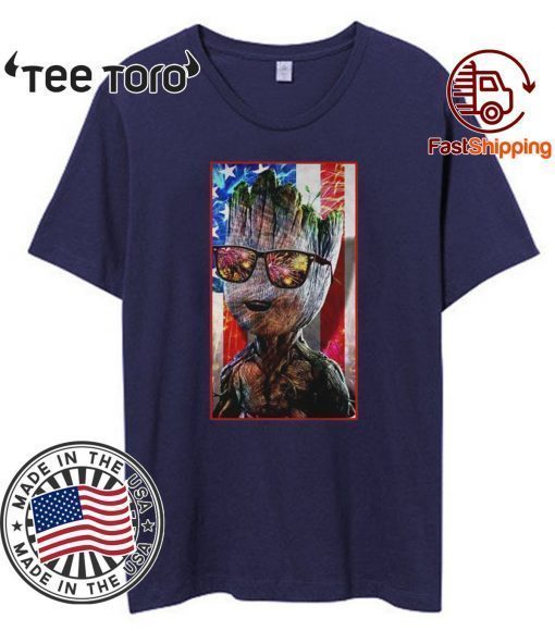 Groot wearing sunglasses American Flag 2020 Independence Day 4th of July T Shirt