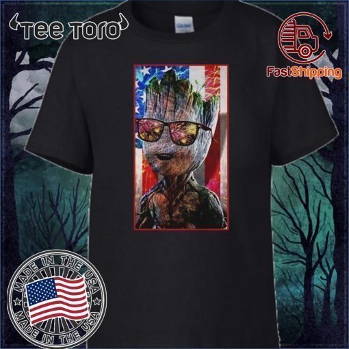 Groot wearing sunglasses American Flag 2020 Independence Day 4th of July T Shirt