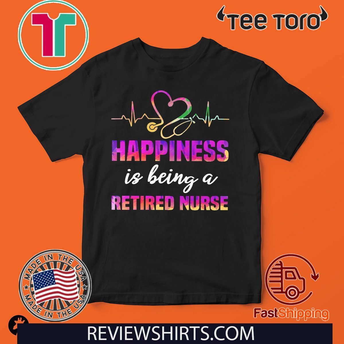 Happiness Is Being A Retired Nurse Shirt T Shirt Shirtelephant Office