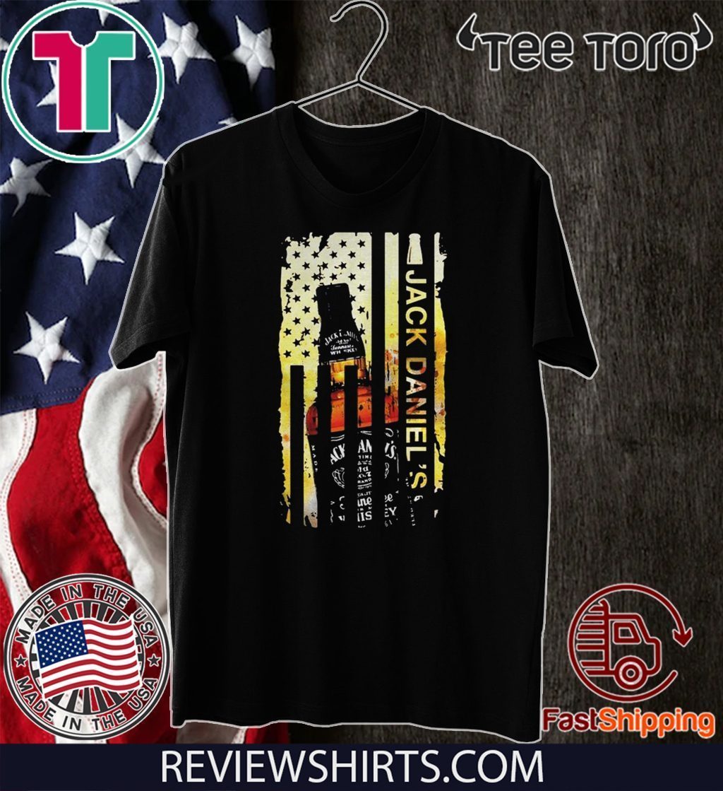 jack daniels american flag t shirt