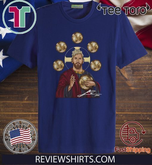 Jesus Messi Six Golden Ball Signature Offcial 2020 T-Shirt