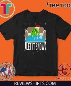 Kermit The Frog Doing Coke Walmart Cocaine Santa Let It Snow Offcial T-Shirt
