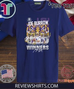 LSU Joe Burrow 2019 Heisman Trophy Winners Signature Tee Shirt